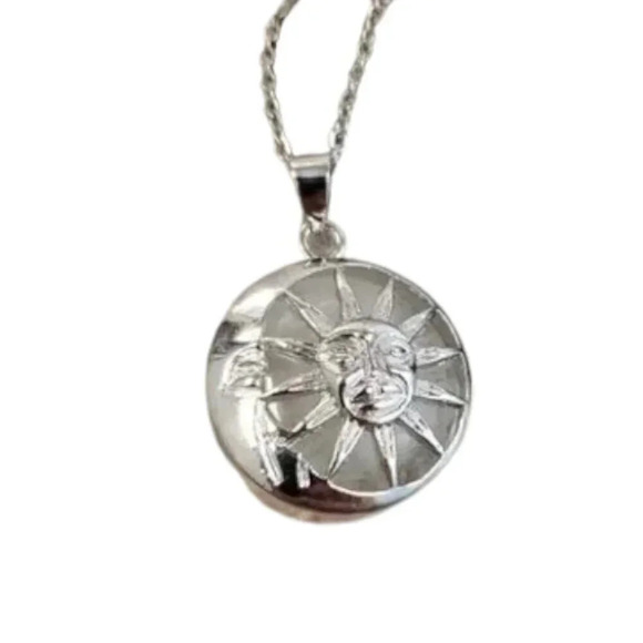 Quartz Sun and Moon Pendant Necklace - Picture 4 of 9
